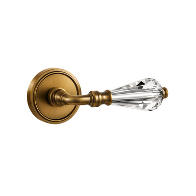 Poignées de porte en laiton antique Sorwduerm Poignées de porte en cristal Poignée de porte intérieure en verre