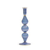 F2023 11'' H Glass Tabletop Candlestick
