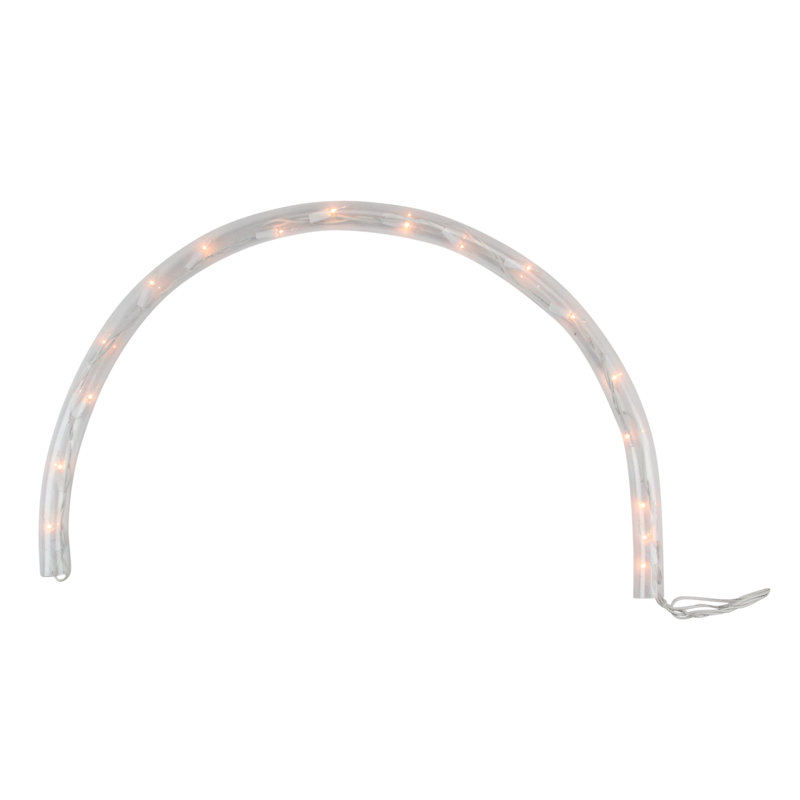 Set of Three White LED Christmas Arch Pathway Markers