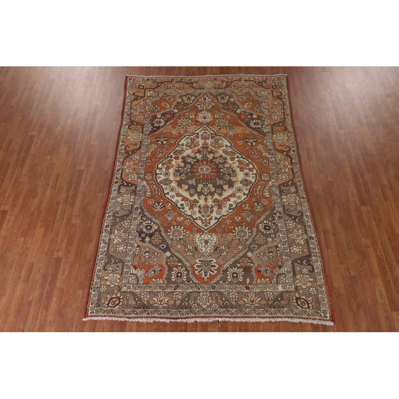 Tapis orange rétro 7 x 7