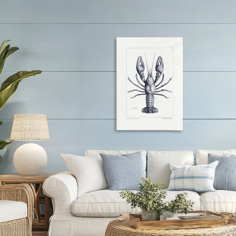 Toile d'échantillon de homard scientifique, design par Tina Higgins Designs Inc., H 36 po x l 24 po