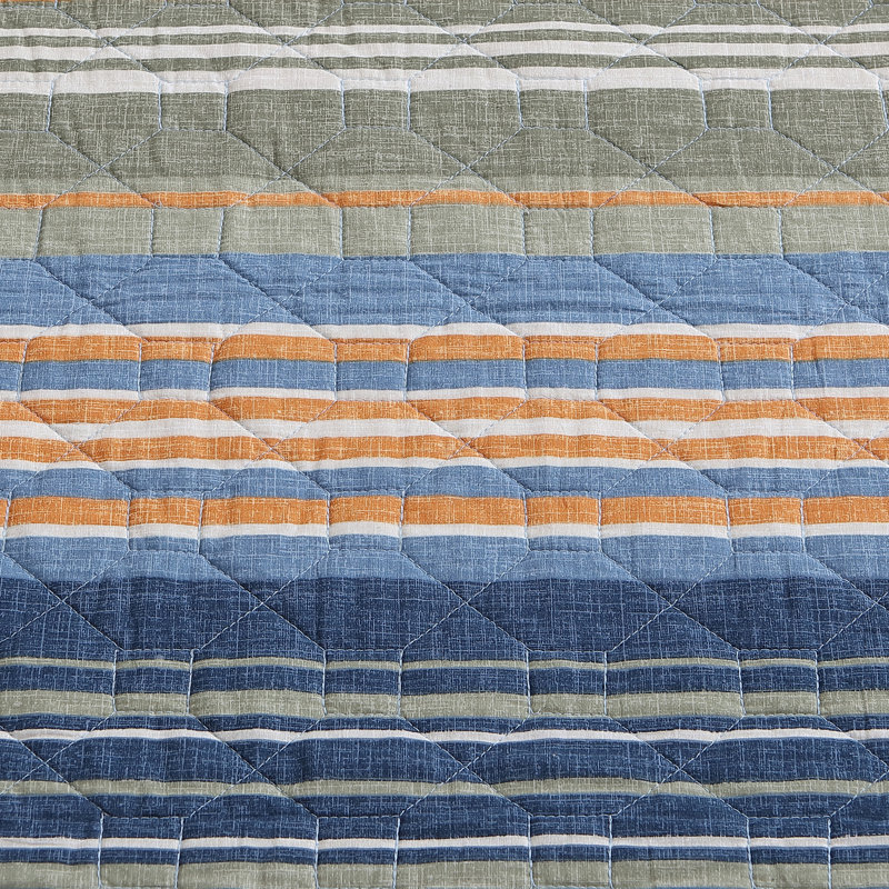 Ensemble de courtepointe en coton Eddie Bauer Yakima Valley, Bleu, Courtepointe pour lit double/grand et 2 taies déc