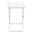Table d'appoint moderne transparente et cuivrée au design polyvalent pour le rangement dans la chambre, décoration élégante en acrylique pour le salon
