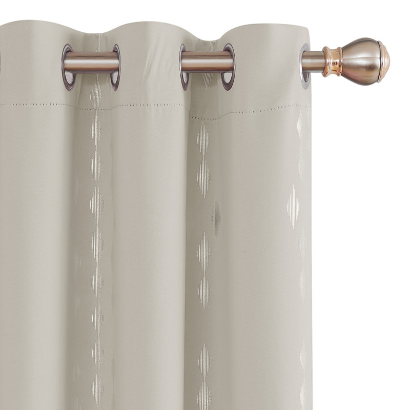 Bedolla Room Darkening Curtain Pair, Light Beige, 42" W x 71"L