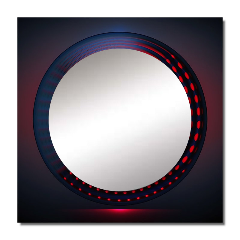 Laqundra - Miroir géométrique carré moderne pour décoration murale, 23 po x 23 po