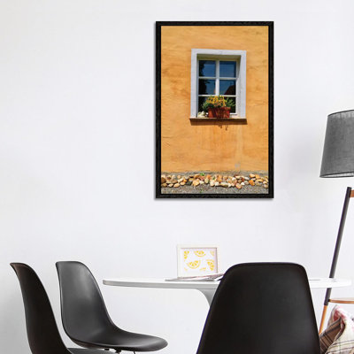 Single Window With Flower Box 1 Piece Wall Art on Canvas