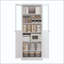 Armoire de cuisine en métal avec portes et tablettes, grand organisateur de rangement réglable robuste, armoire autoportante sans outil pour le salon, la salle de bain