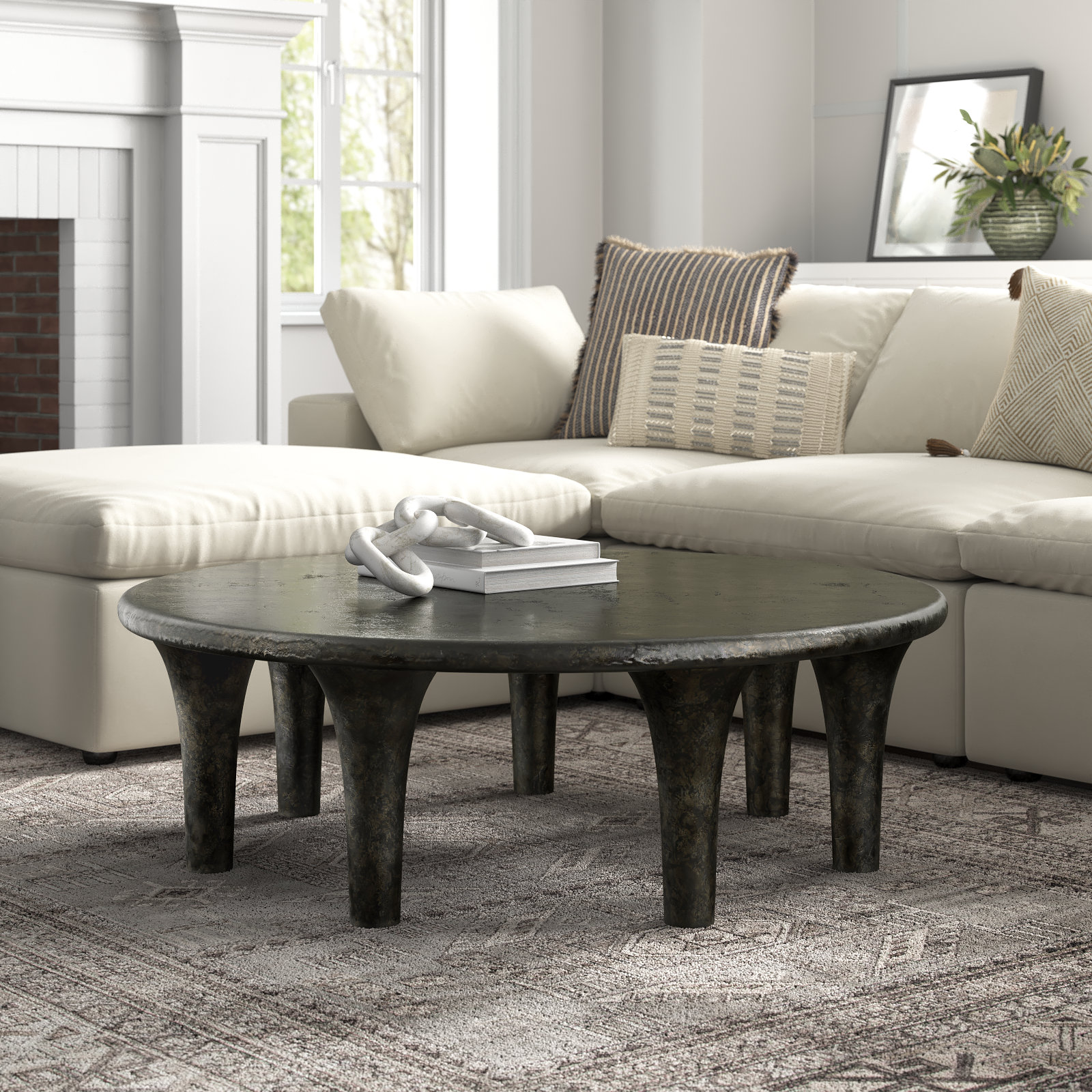 Zed Single Coffee Table, Raw Black