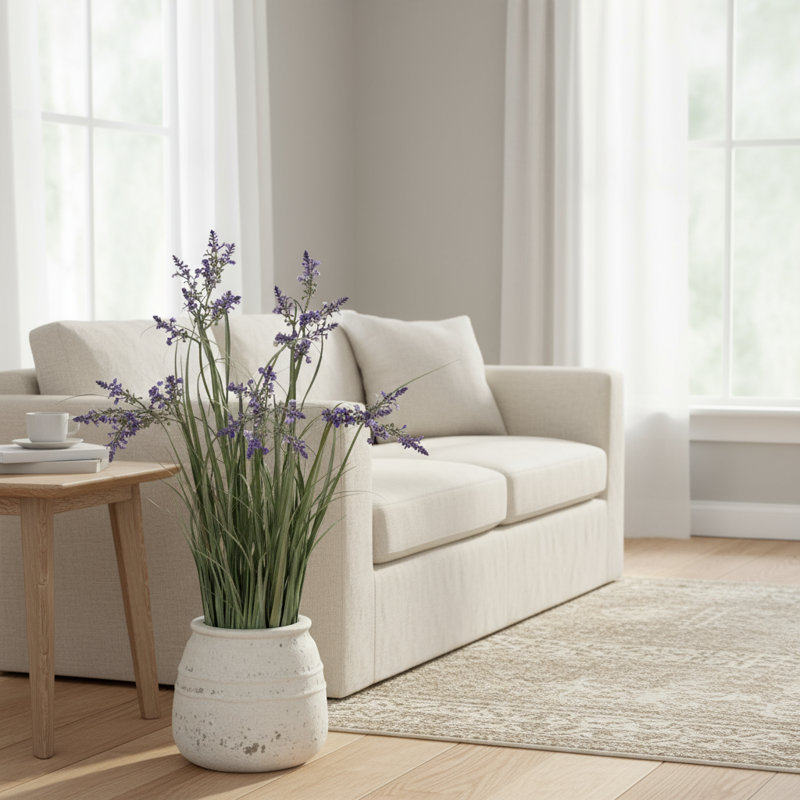 Lavender Drop-In and Stone Pot