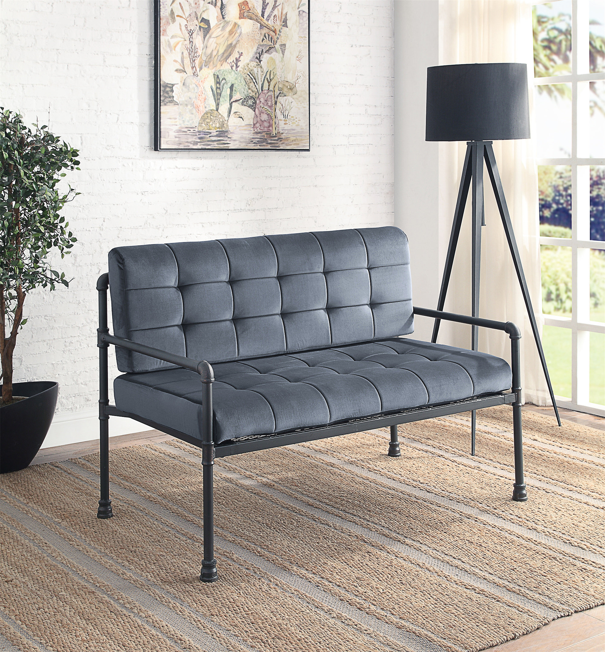 Lorell Quintessence Upholstered Sofa With Lumbar Support