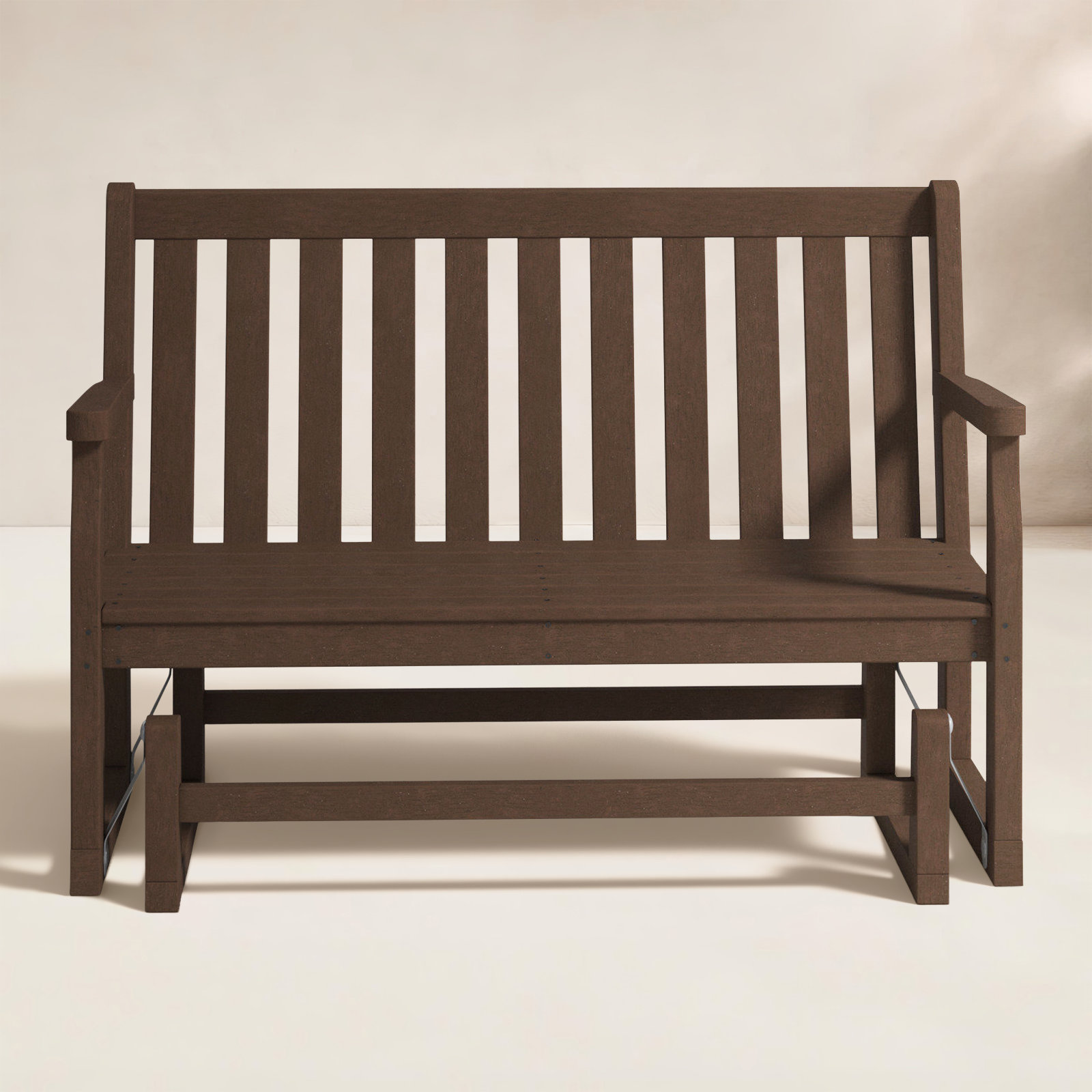 POLYWOOD® Traditional Garden 47" Patio Glider Bench, Mahogany