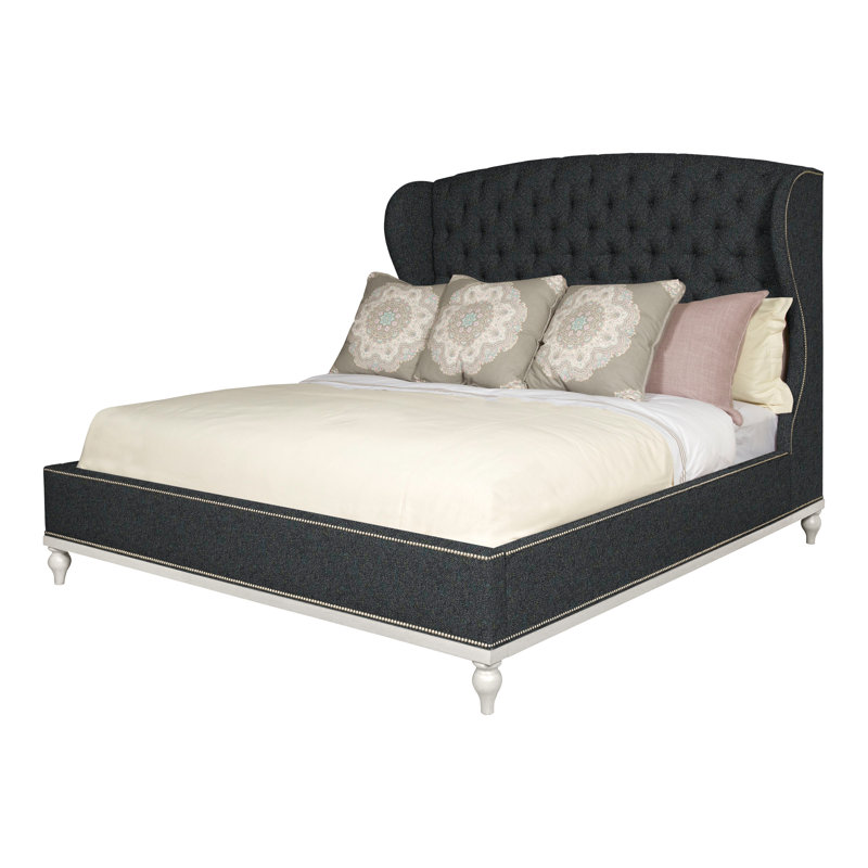 Emma Queen Upholstered Panel Bed, No, Navajo, Ian Lagoon