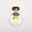 Cardi Single Light Glass Semi Flush Mount