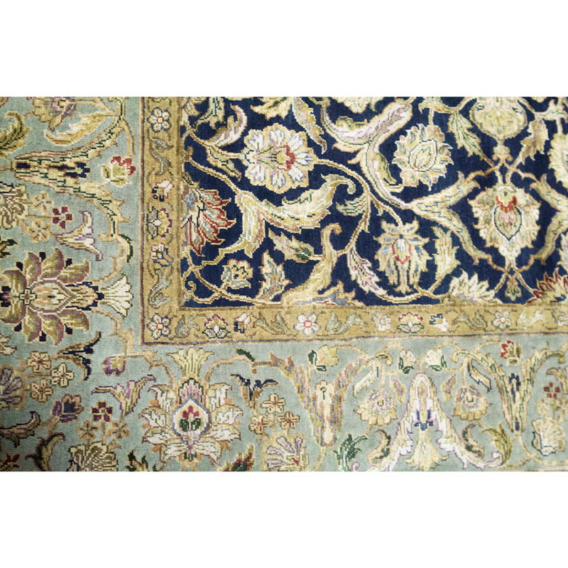 Floral Area Rug in Navy