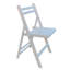 Chaise pliante blanche en bois massif de 4 personnes avec siège à lattes pour un plaisir imbattable, plusieurs occasions convenables, peu encombrante, légère, capacité de charge maximale de 220 lb (4) avec tout le confort, tout usage, poids-67251837