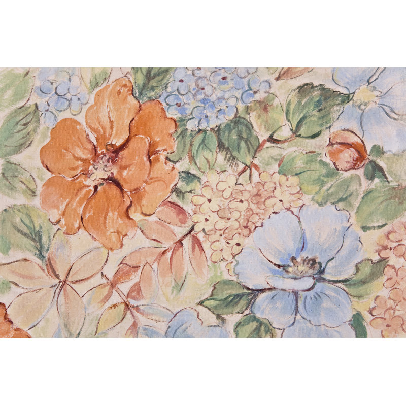 Floral Pattern - Wrapped Canvas Print, 30cm H x 46cm W x 3.8cm D