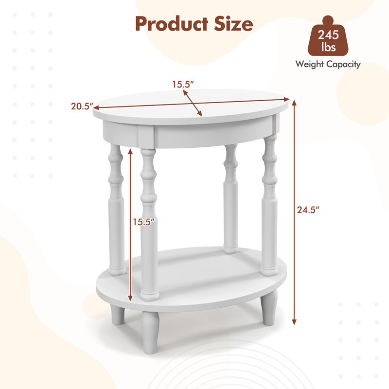 Ensemble de tables de bout Ceriah, Blanc, 2