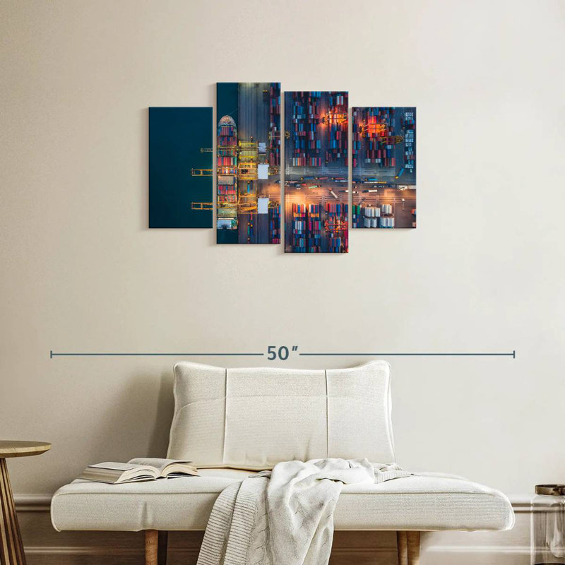 Mehar Container Cargo Ship Port, 22" H x 36" W