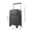 20-Inch Front Opening Travel Suitcase with Widen Telescopic Handle