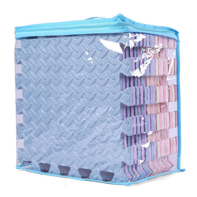 48'' L Interlocking Playmat, Beige/Pink/Purple/Gray Blue