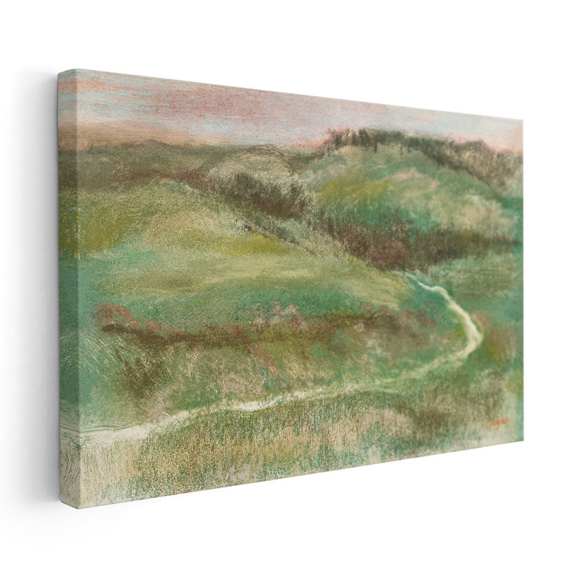 Degas Countryside Views II - reproduction d'art sur toile, H 12 po x l 18 po