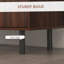 Buffet, armoire de cuisine avec 2 armoires, 3 tiroirs et tablettes réglables, armoire à café pour le salon, entrée, brun rustique