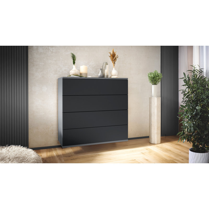 Ayomi Storage Unit Accent Chest, Hanging anthracite/black matt