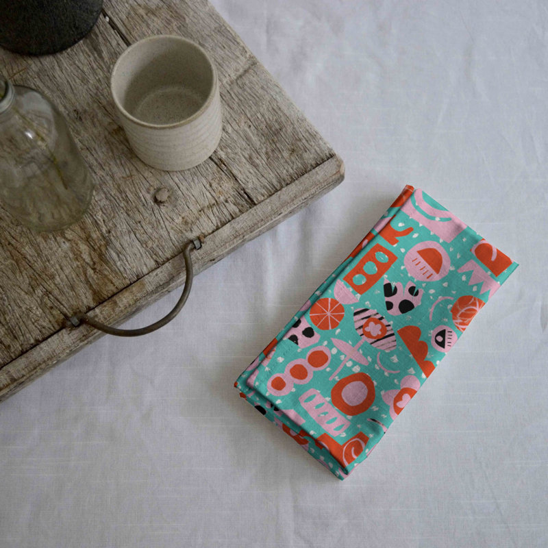 Cadyn 100% Cotton Geometric Square Napkin
