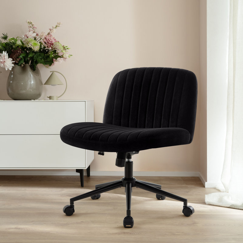 Anastasha Task Chair, Black Velvet