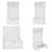 White 4-in-1 Hall Tree with Shoe Bench, Coat Racks & Storage for Entryway-741292038