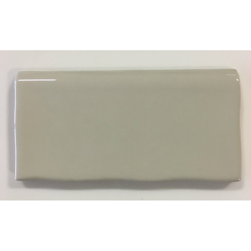 Guastavino 6'' x 3'' Ceramic Bullnose Tile Trim, Soft Green