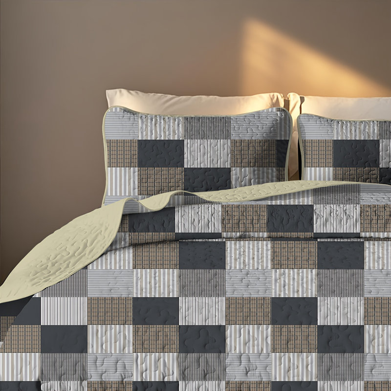 3 Pieces Full/queen/king Quilt Set Lightweight Quilt Cover Set-soft Bedspread Bedding Coverlet Set For All Seasons, Luxury Thin Comforter, Warm Quilted Blanket With Pillow Shams, 2 Pieces Twin Quilt Set