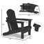 Ensemble de 3 chaises Adirondack pliables pour l'extérieur avec foyer d'extérieur