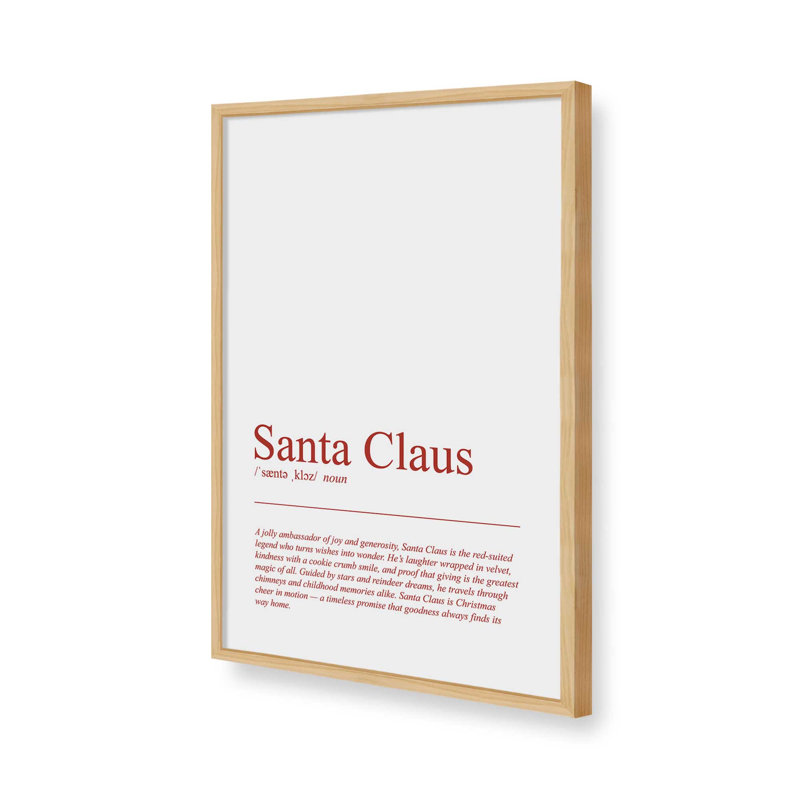 «Simply Santa», reproduction d'art, Érable américain, 11 po x 14 po