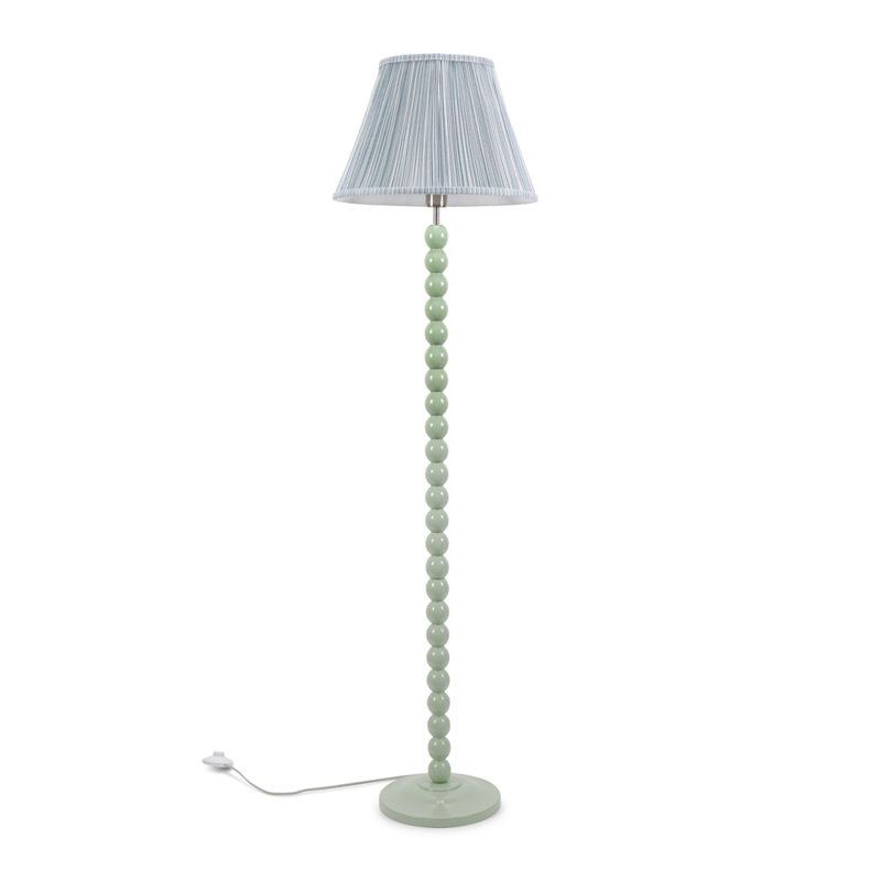 Bobbles 149cm Rose Pink Traditional Floor Lamp, Sage Green, Yes