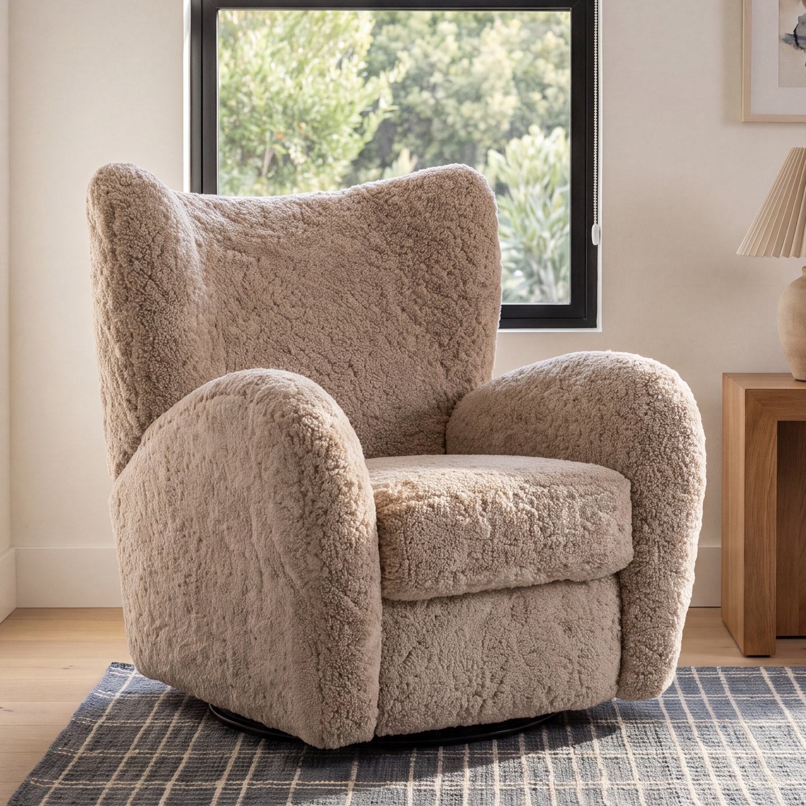 Toph Pine Swivel Armchair