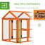 Grand poulailler en bois avec motif brillant, 4,6 pi x 2,8 pi, orange - pour 1 à 3 oiseaux, assemblage requis, poulets