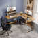 Sherri L Shaped Gaming Computer Desk with Large Monitor Stand