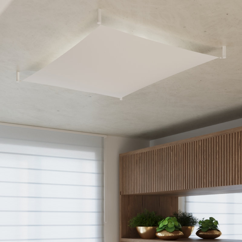 Luna Fabric Semi Flush Mount, 15cm H x 140cm W x 140cm D