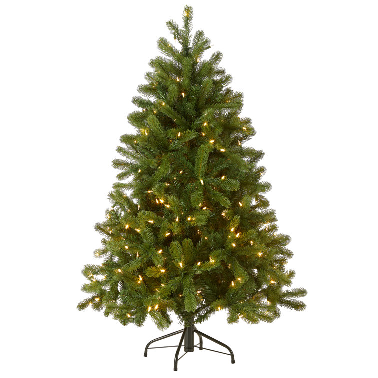 Downswept Douglas 4' 5" H Green Fir Artificial Christmas Tree with 300 LED Color Changing/Combination Lights