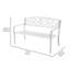  Carennac Scroll Backrest Iron Garden Bench-1185024590