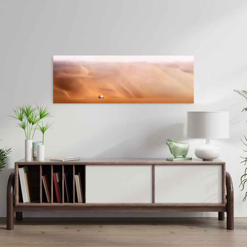 «Golden Dune Adventure Dreamy Peaceful Serene Landscape Nature», art mural, H 12 po x l 36 po