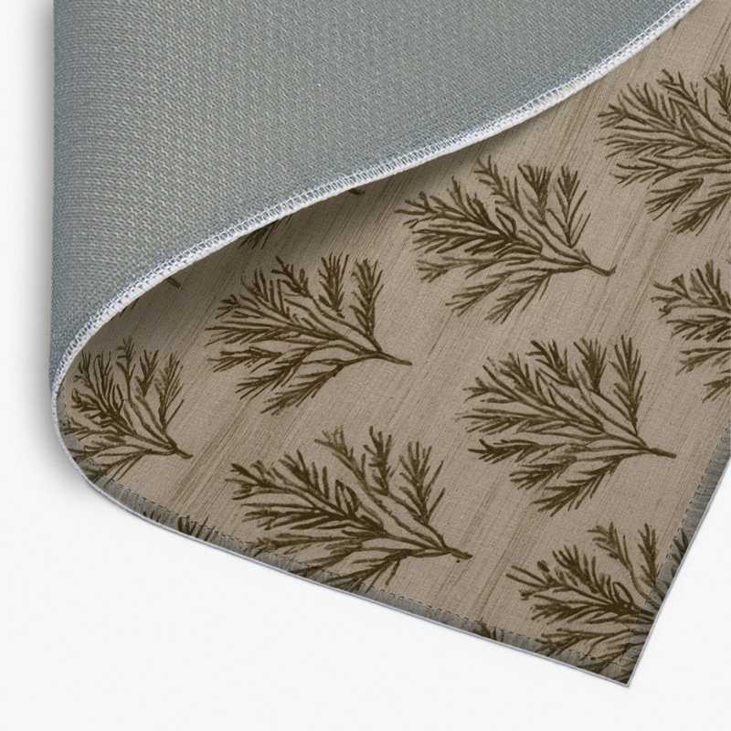 Tapis d'intérieur et d'extérieur gris Botanical, Rectangle 4pi x 6 pi