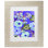 Art encadré «bol Ania Zwara Green Anemones» sur fond bleu cobalt