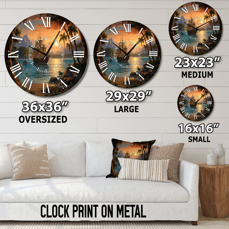 Horloge murale pirate, Surdimensionné