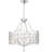 5 - Light Steel Dimmable Drum Chandelier