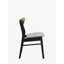 Ensemble de 2 chaises d'appoint Rebi en lin gris, noyer et finition noire