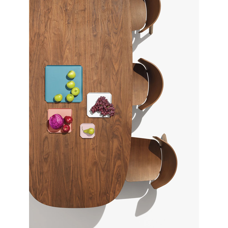 Good Times Oval Solid Oak Dining Table, Walnut, 38" W x 82" L