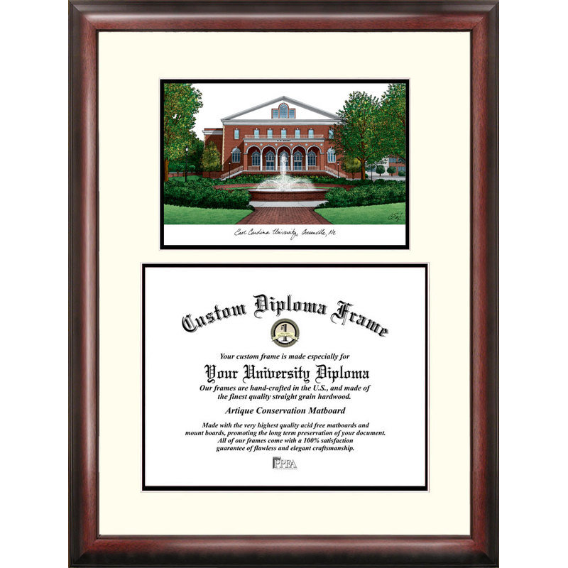 Cadre de diplôme pour lithographie east caroline des universitaires NCAA