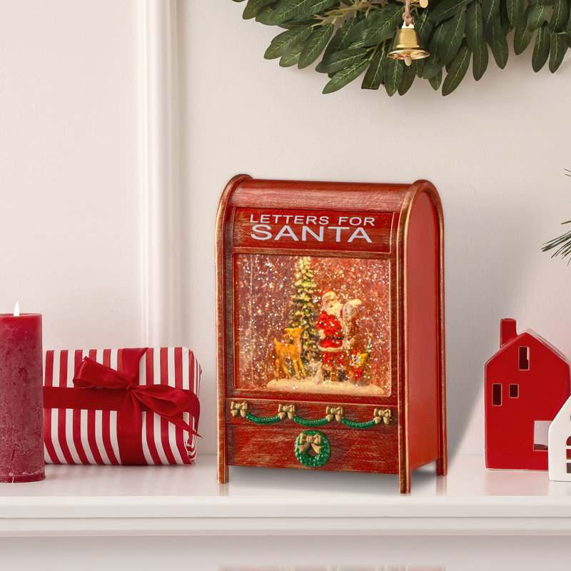 7.5" LED  Santa In Mail box